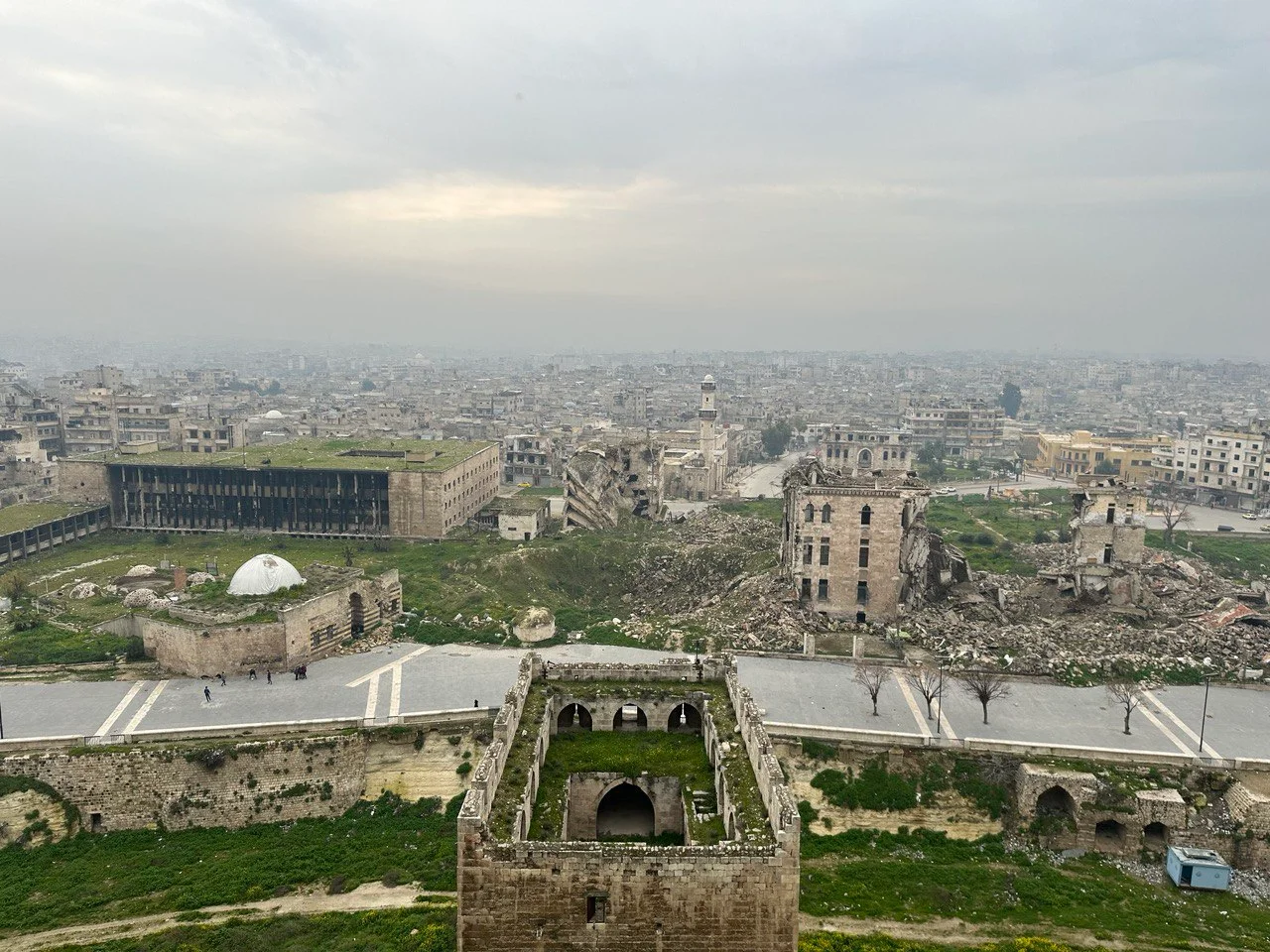 the view from Aleppo Citadel