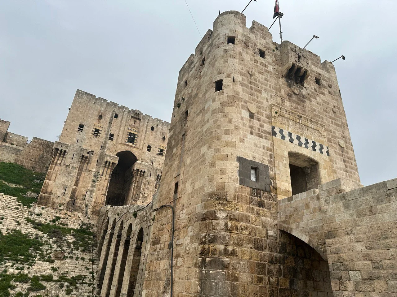 the entrance of Aleppo Citadel