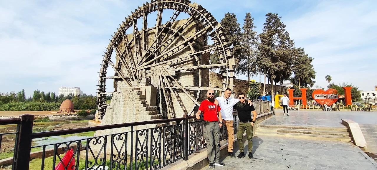 Group of travelers in Hama Syria