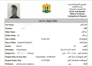 Syria electronic visa for tourism