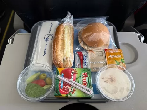 the meal at Damascus airport