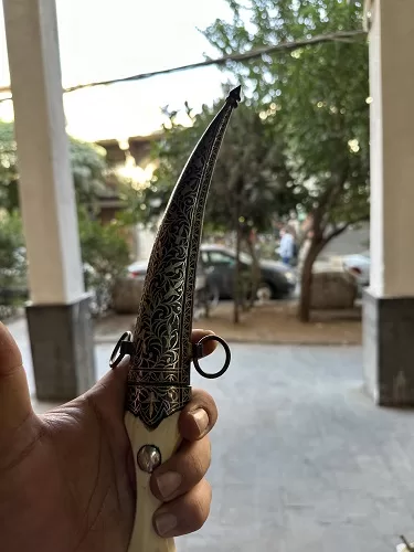 Knife blade made of Damascus steel, Syria