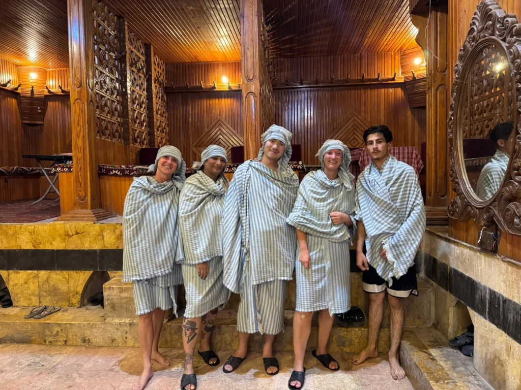 group of tourists in Damascus Hamam